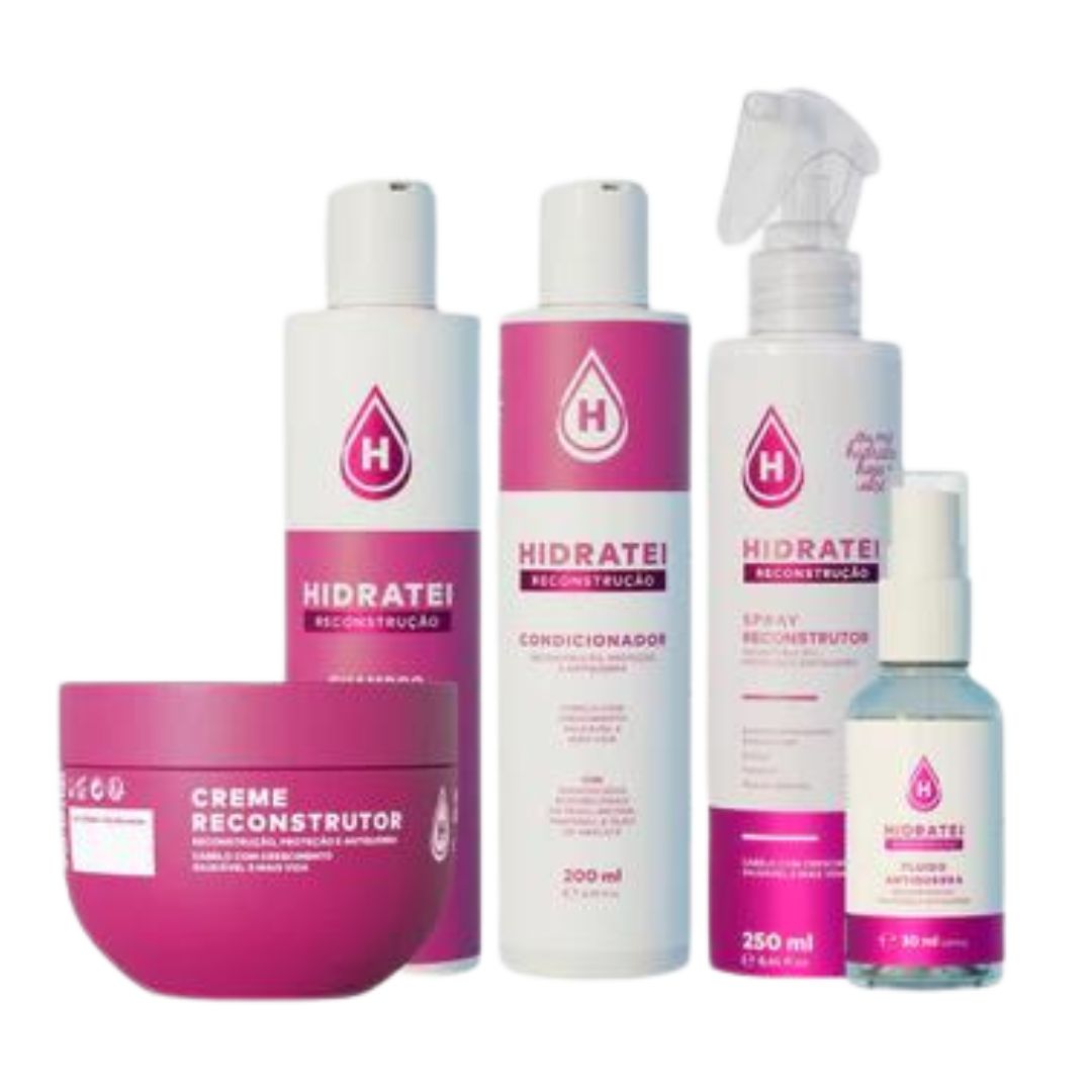 Kit de traitement quotidien pour cheveux abîmés Reconstruction Home Care Hidratei