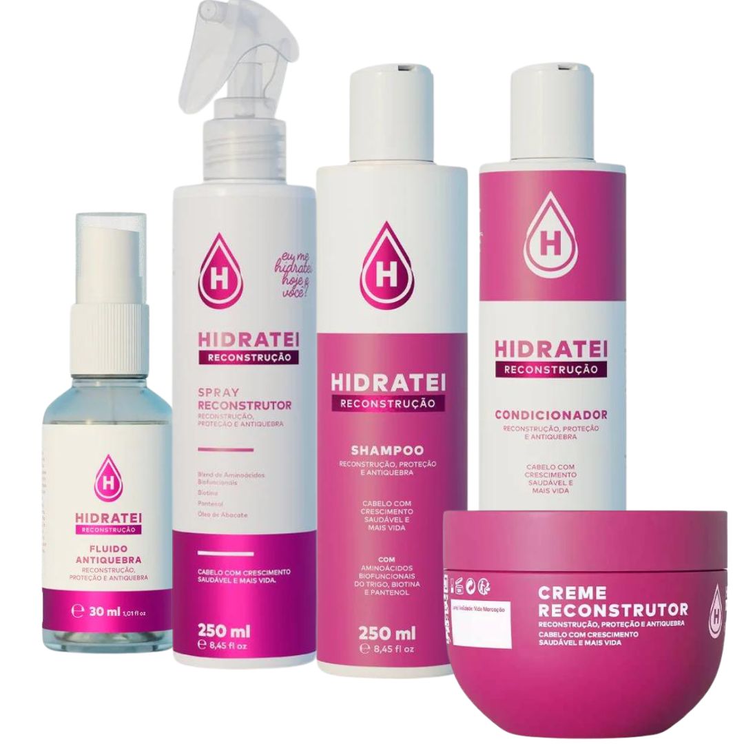 Kit de traitement quotidien pour cheveux abîmés Reconstruction Home Care Hidratei