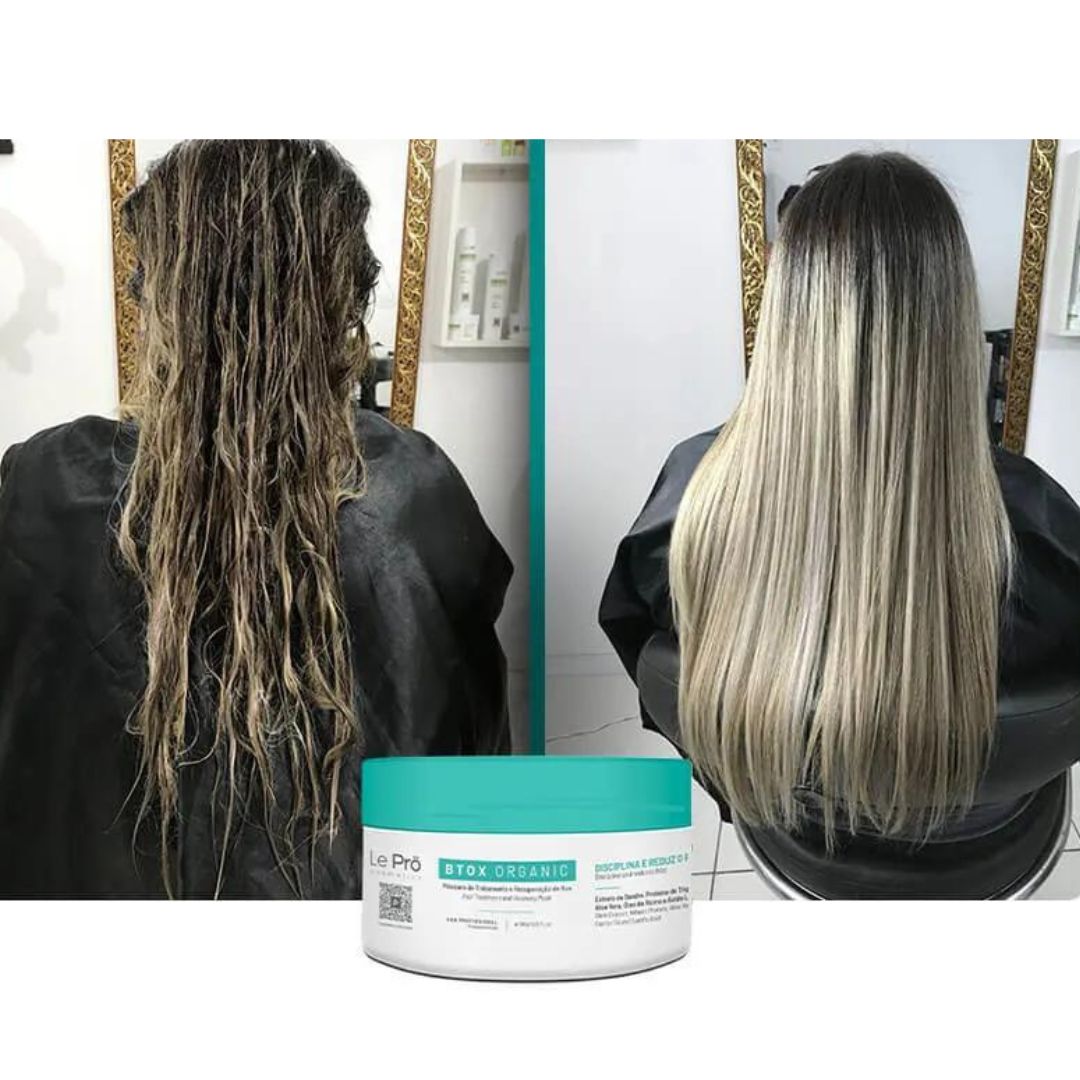 Organic Deep Hair Mask Volume Reducer Striaghtening 300g Le Pro