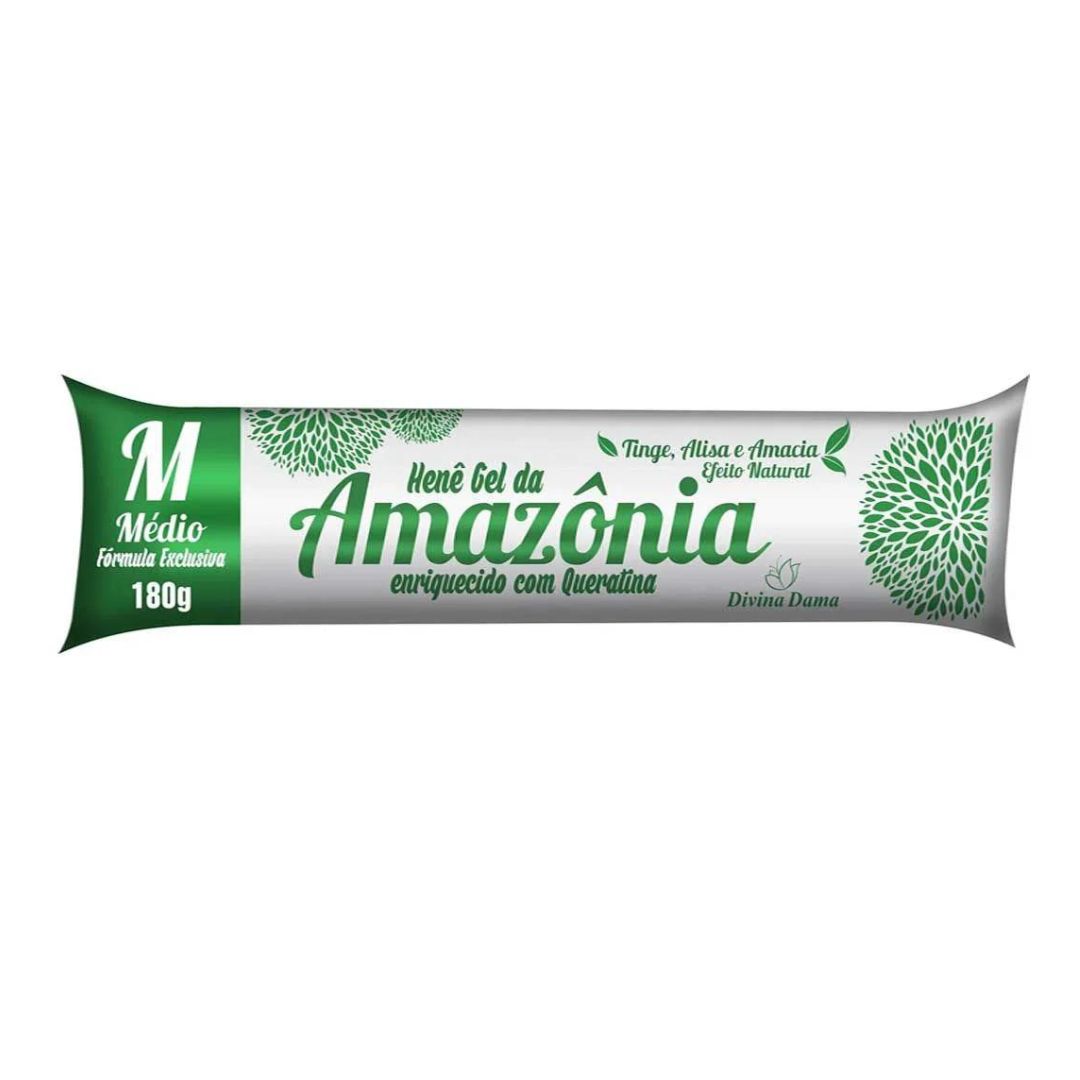 Lot de 6 Amazonia Medium Hene Gel Lissant Cheveux 180g Divina Dama