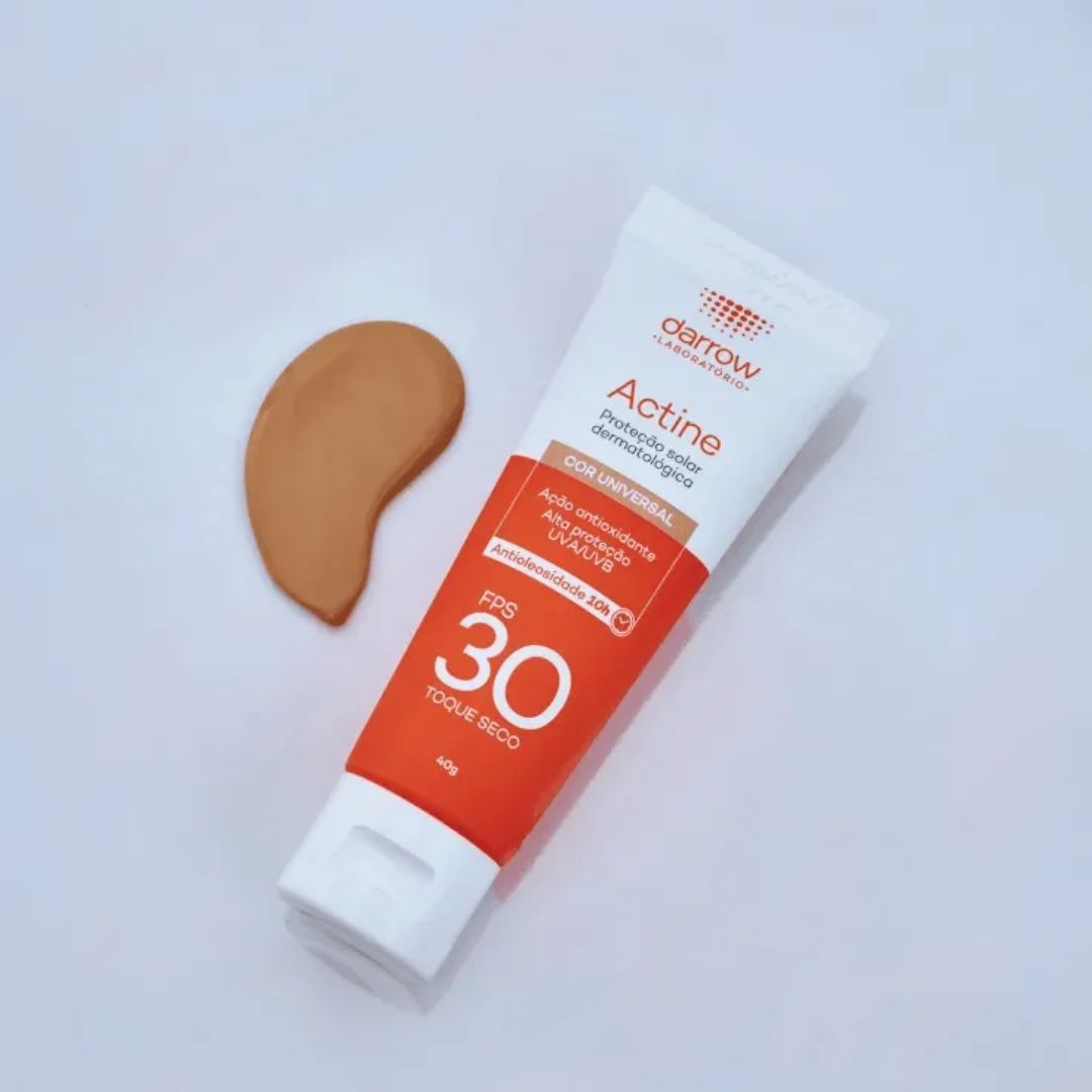 Crème solaire visage couleur universelle Actine SPF30 Toucher sec 40 g Darrow