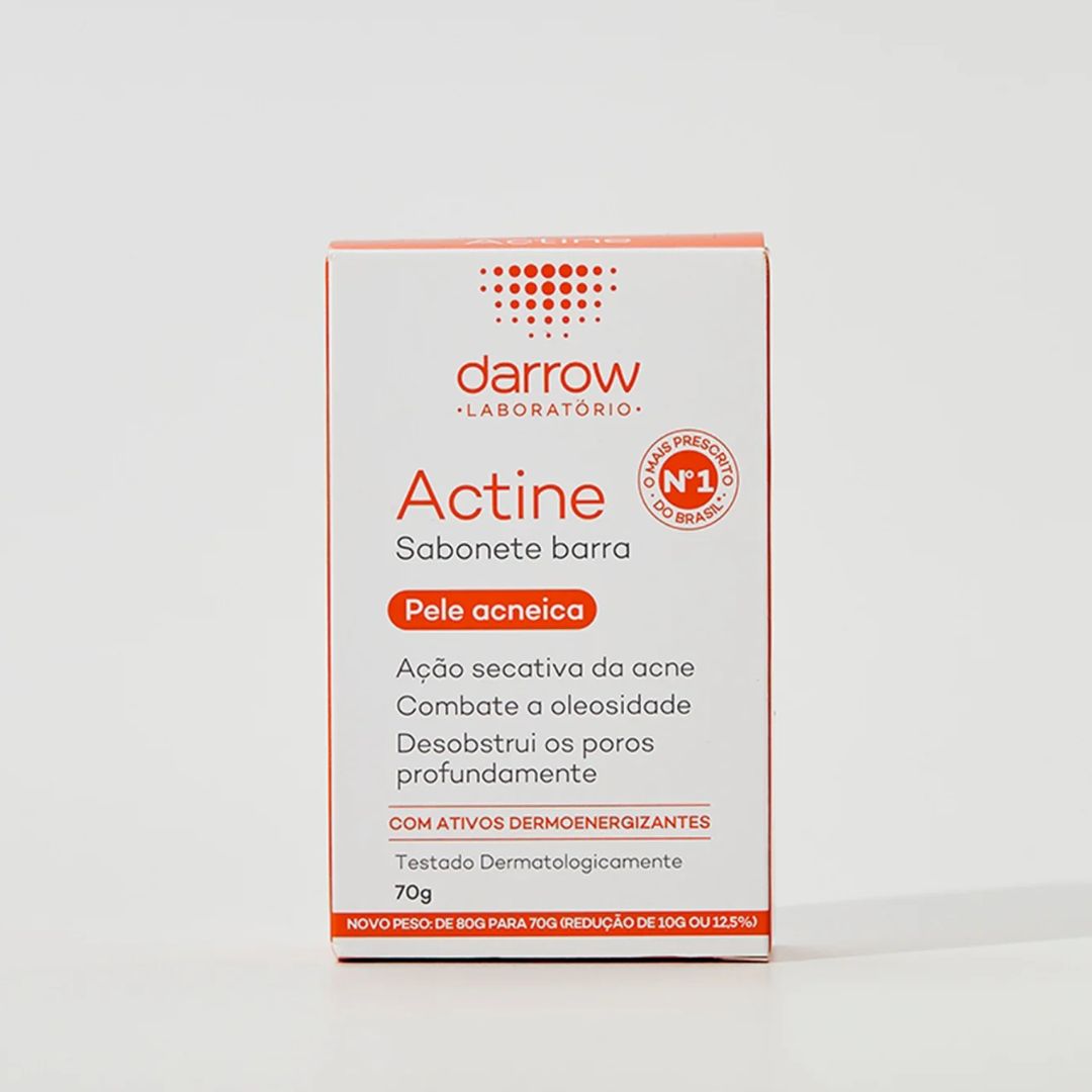 Lot de 3 savons en barre Actine pour peaux à tendance acnéique Soin de la peau 70g Darrow