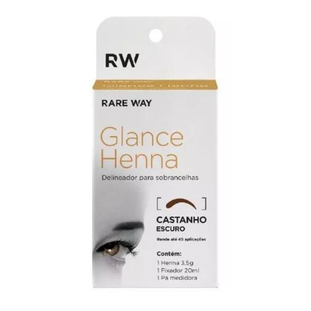 Glance Henna Eyebrow Liner Dark Brown Cosmetic Makeup 3.5g Rare Way