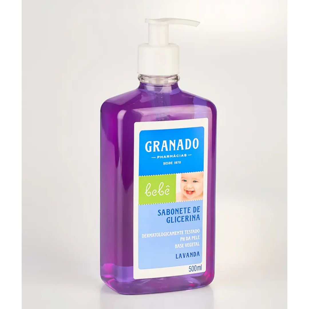 Lot of 5 Granado Glicerin Baby Bath Liquid Soap Lavender Fragrance 250ml