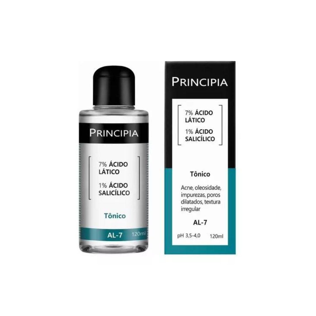 Acide lactique 7% Acide salicylique 1% Tonique Soin du visage Beauté 120ml Principia