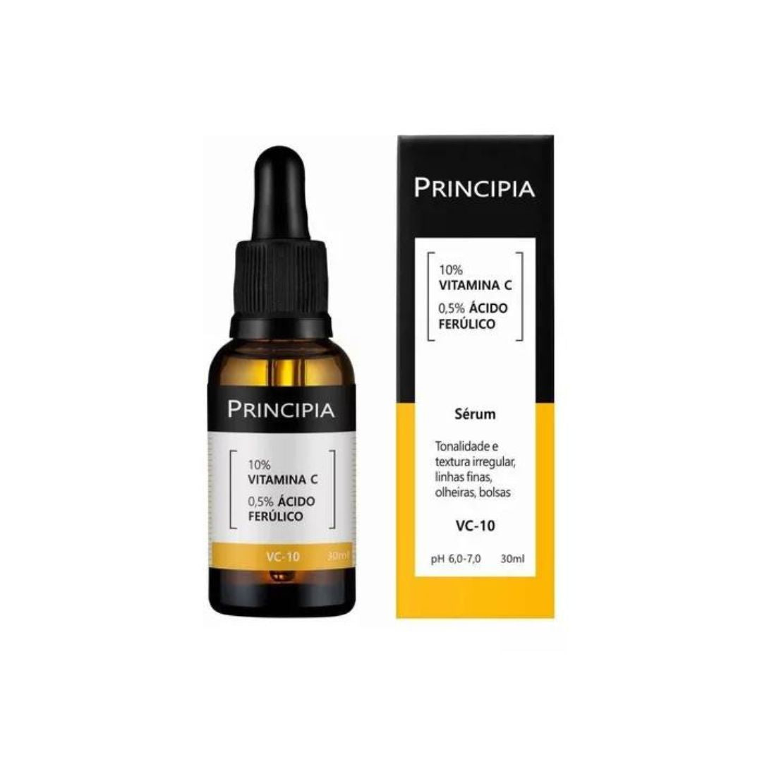 Vitamine C 10 % Acide férulique 0,5 % Sérum Soin de la peau Uniformisant pour le visage Principia