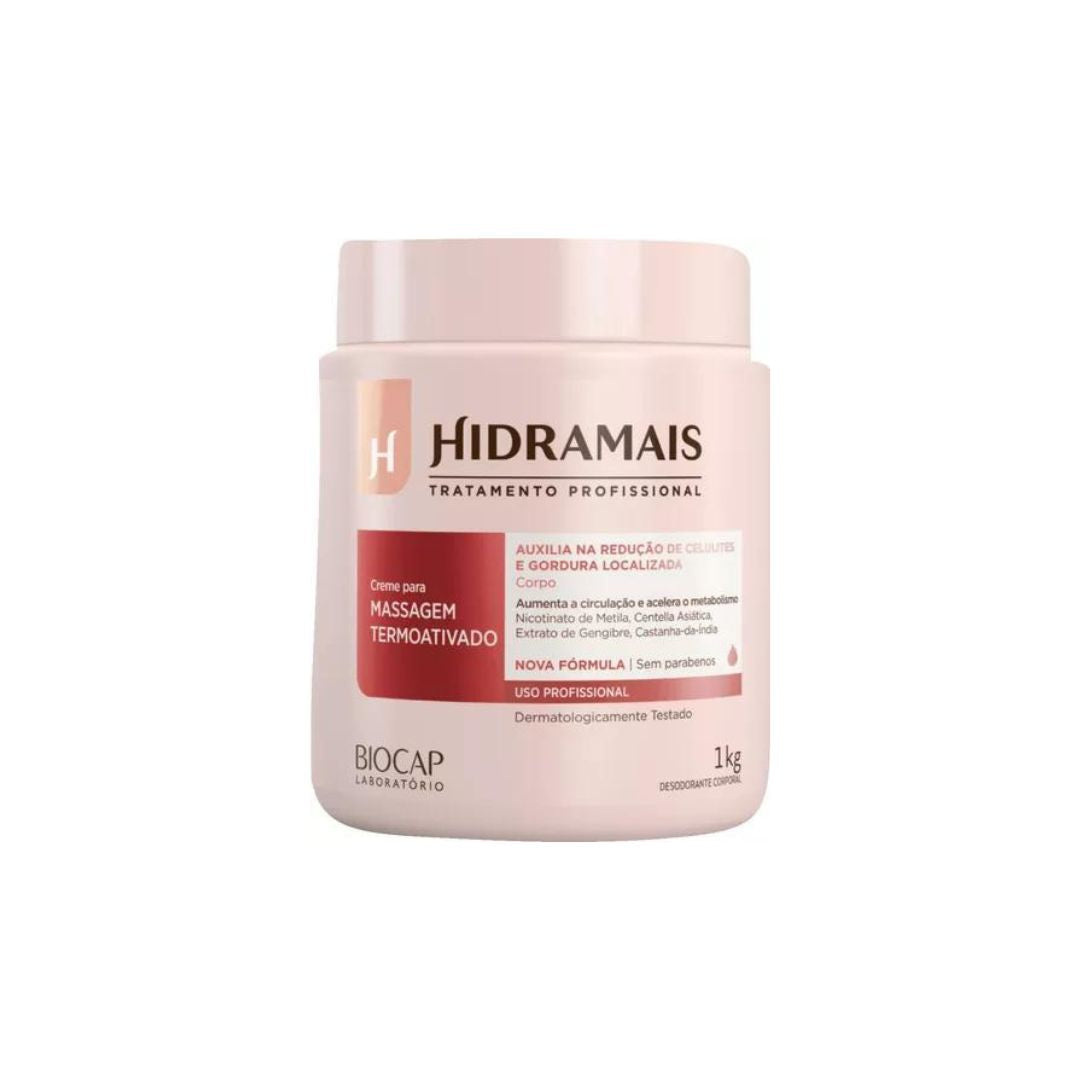 Crème activatrice corporelle de massage thermoactivée Soin de la peau 1 kg Hidramais