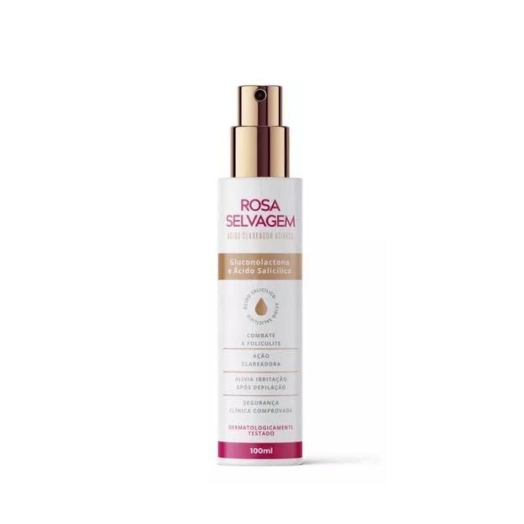 Acide blanchissant activé réduit le mélasma Soins de la peau 100 ml Rosa Selvagem