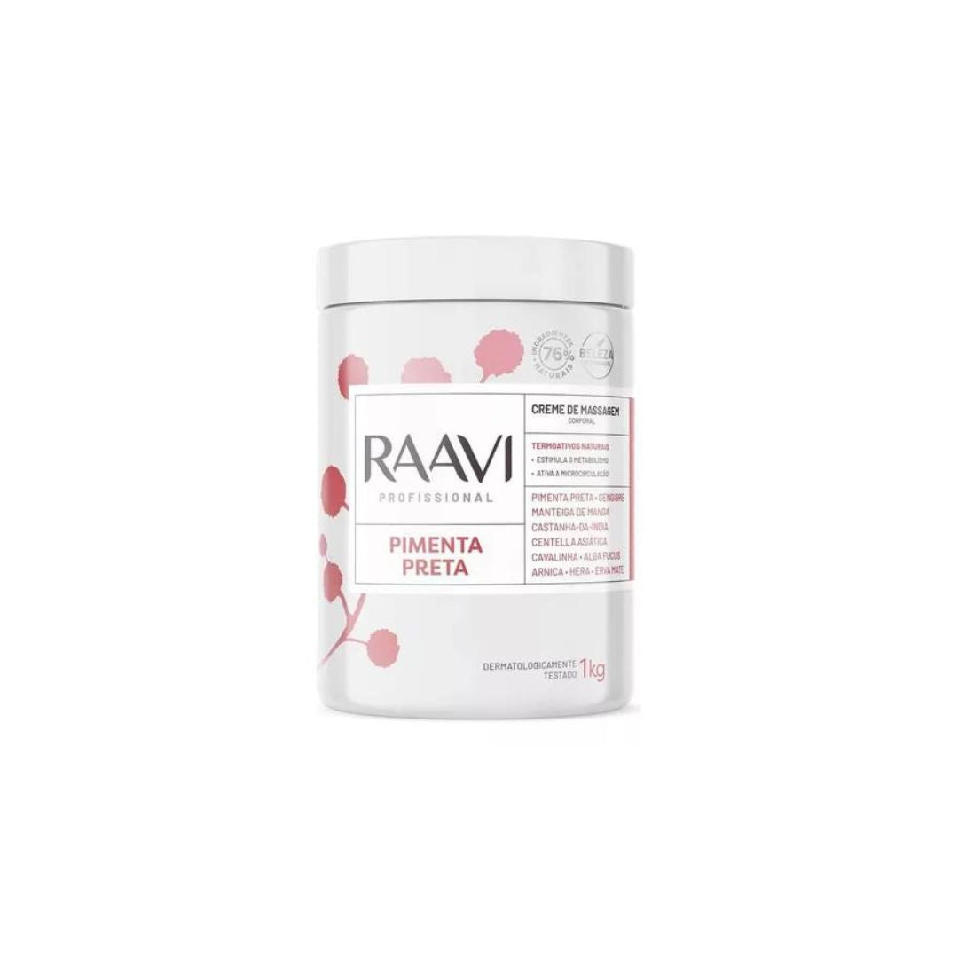 Crème de massage thermogénique pour le corps au poivre noir 1 kg Raavi