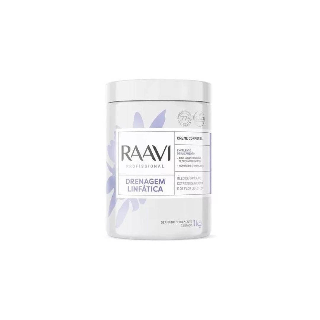 Crème corporelle de drainage lymphatique aux huiles essentielles, massage, soins de la peau, 1 kg, Raavi