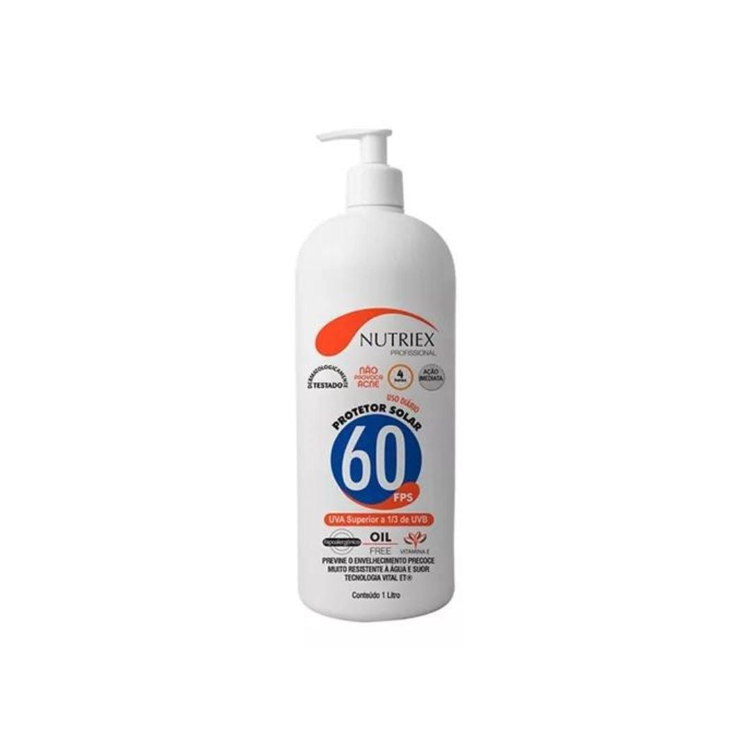 Crème solaire SPF 60 Sans huile Résistant à l'eau Protection cutanée UVA / UVB 1L Nutriex