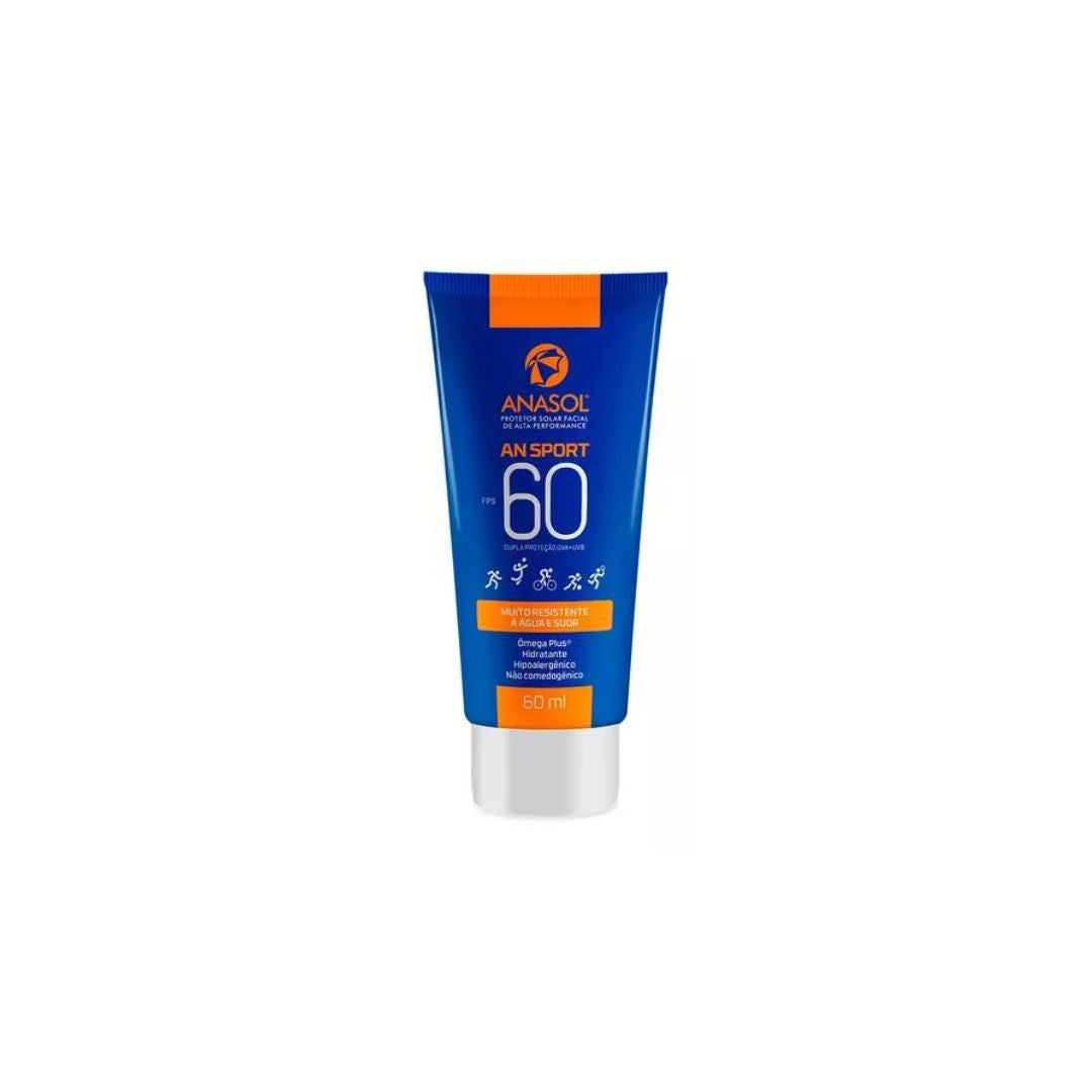 Crème solaire visage An Sport Dry Touch 60 SPF Protection de la peau 60 ml Anasol