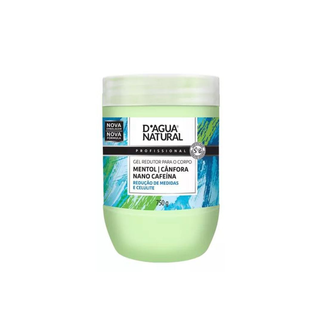 Gel réducteur cryothérapeutique Menthol Modelage du corps Soin de la peau 750g D'agua Natural