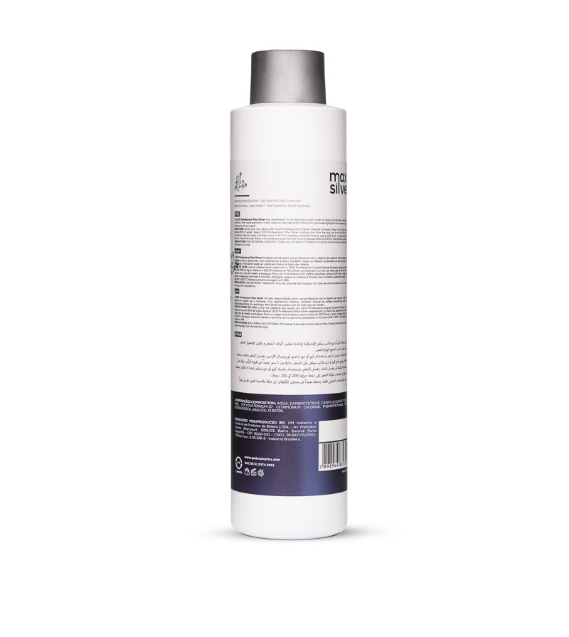 QOD Max Silver Kératine Lissant Reconstructeur Lissant 1000ML - QOD