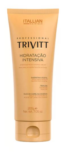 Keratin Trivitt Intensive Moisturizing Cream Hair Mask 200g - Itallian Hair Tech