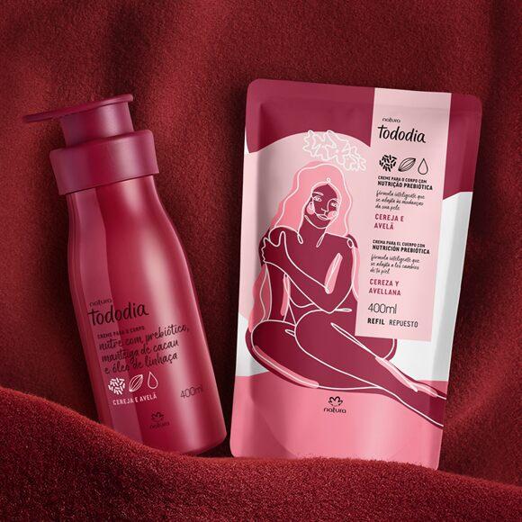 Natura TODODIA Conjunto Cereja Avelã / Coffret Corps Cerise Et Noisettes