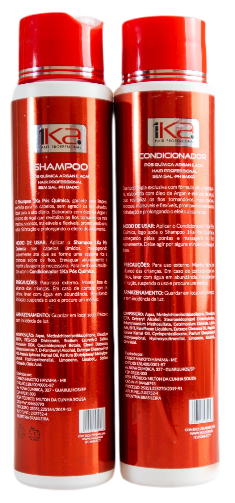 1Ka Home Care Argan and Açai Pos Progress Shampoo and Conditioner Maintenance 2x500ml - 1Ka