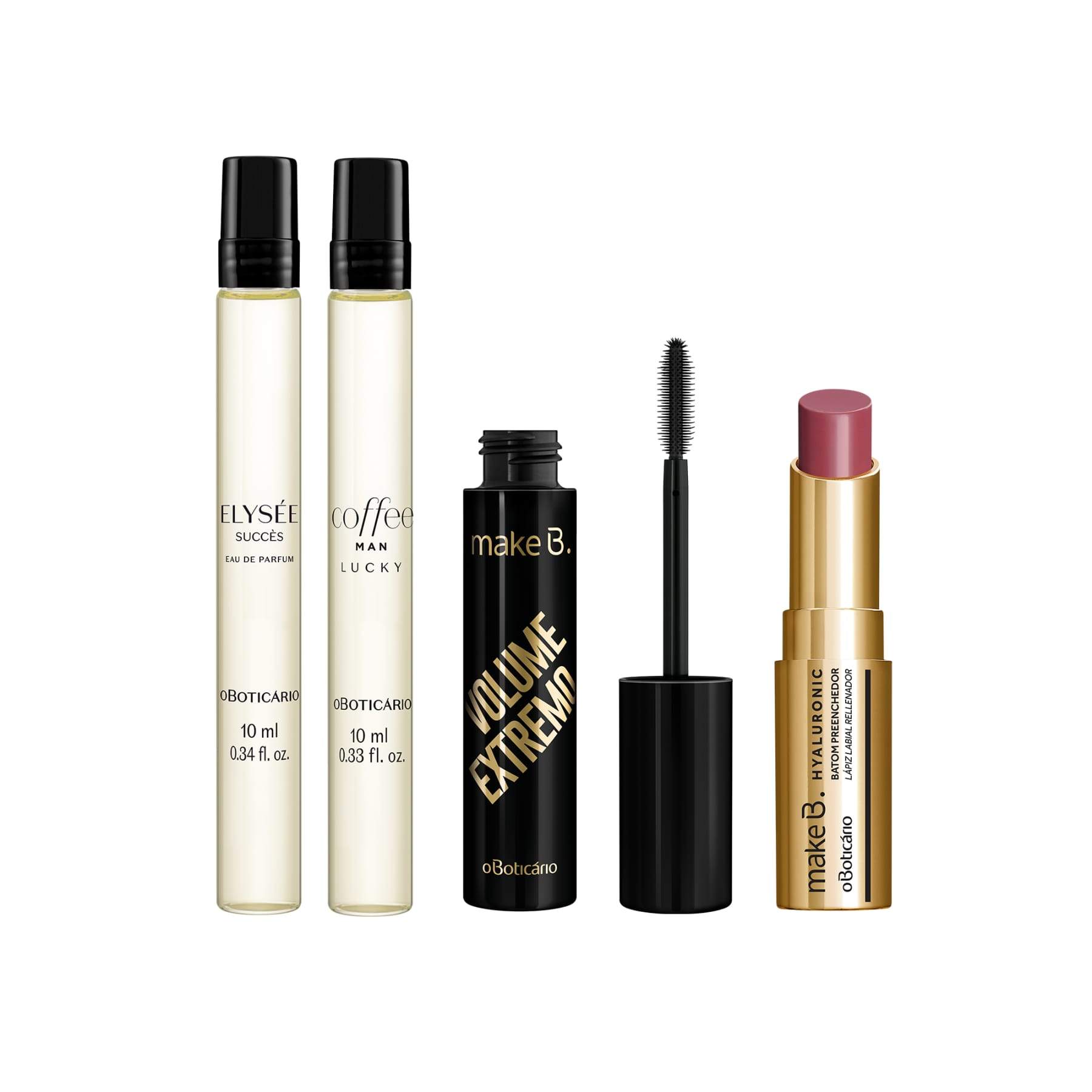 Kit O Boticario 2 Parfums Format Poche + Rouge à Lèvres + Masque - o Boticario