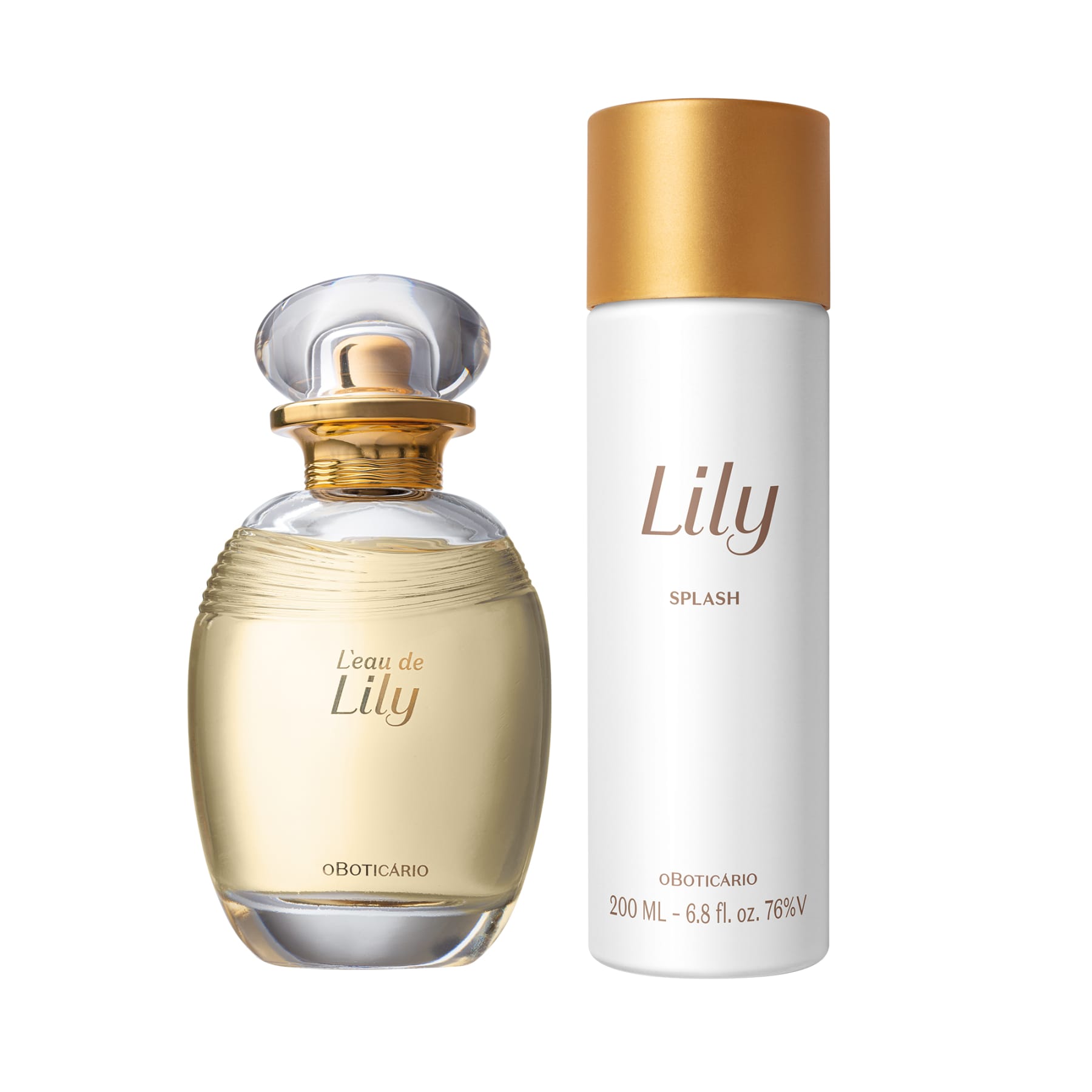 Kit Lily: Deodorant Cologne 75ml Body Splash Deodorant Cologne 200ml