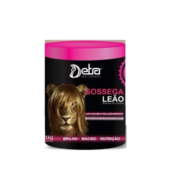 Sossega Leão Volume Reducer Hair Straightening Smoothing Treatment 1Kg - Detra H