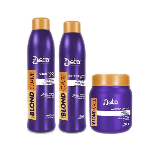 Kit de traitement neutralisant et réparateur de couleur Blond Care, 3 pièces