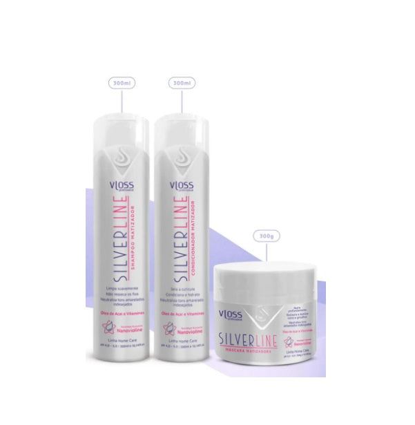 Silver Line Color Maintenance Blond Hair Shine Tinting Kit 3x300ml - Vloss