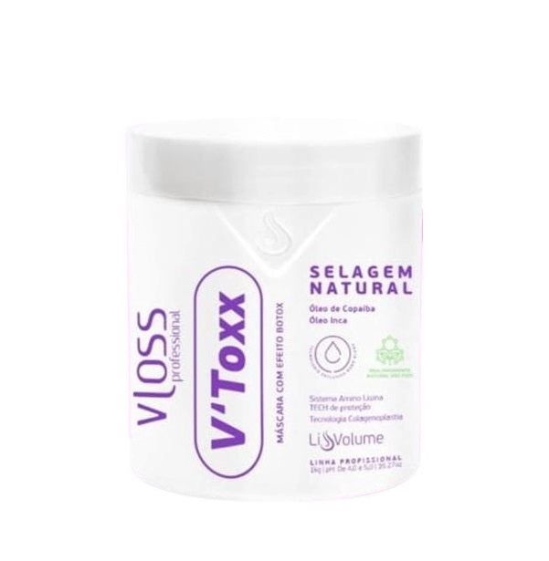 Vtoxx Natural Sealing Hair Moisturizing Smoothing Treatment 1kg - Vloss