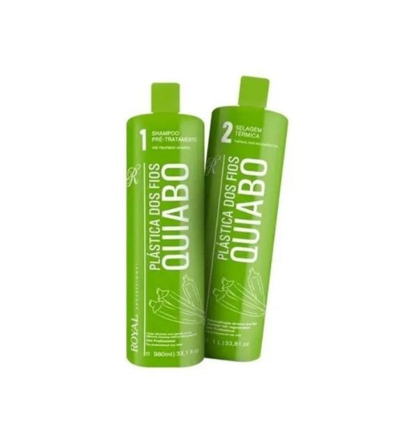 Quiabo Okra Hair Kit de Lissage Plastique Thermique 2 Itens - Royal Profe