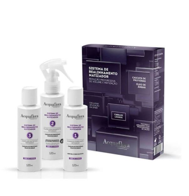 Blond Tinting Realignment System Nourishing Thermoactive Kit 3x120 - Acquaflora