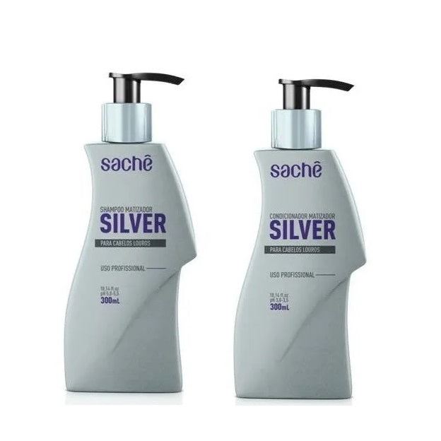 Silver Blond Hair Tinting Color Maintenance Treatment Hair Kit 2x300ml - Sachê