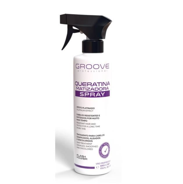 Spray colorant effet platine Fluide de traitement capillaire résistant aux flashs 500 ml - Groov