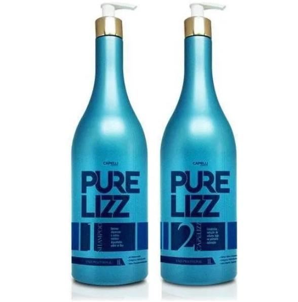 Pure Lizz Progressive Brush Hair Moisturizing Straightening Kit 2x1L - Capelli