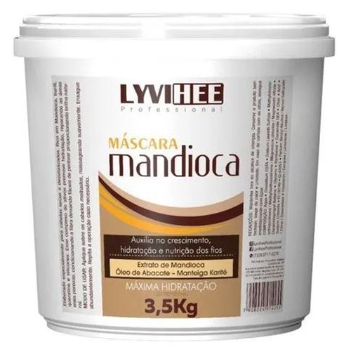 Manioc Cassava Super Hydratant Hydratation Masque Croissance Cheveux 3.5Kg - Lyvihee