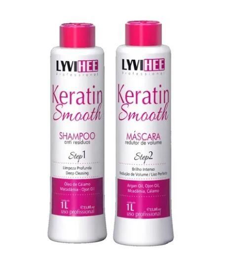 Professional Keratin Smooth Progressive Brazilian Blowout Kit 2x1L - Lyvihee