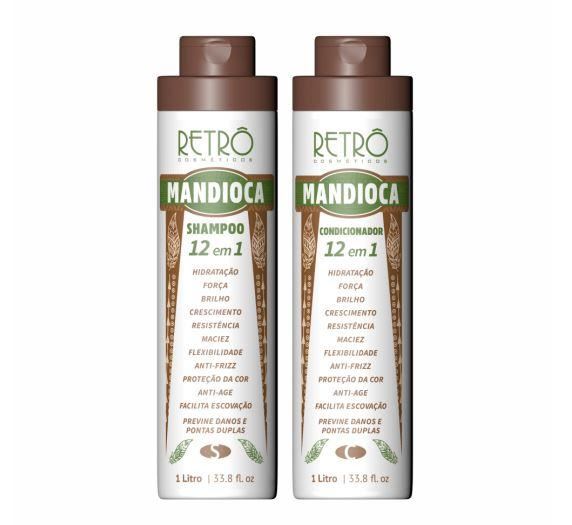 Manioc Manioc 12 en 1 Hydratation Strength Brightness Kit 2x1L - Retro Cosmetics