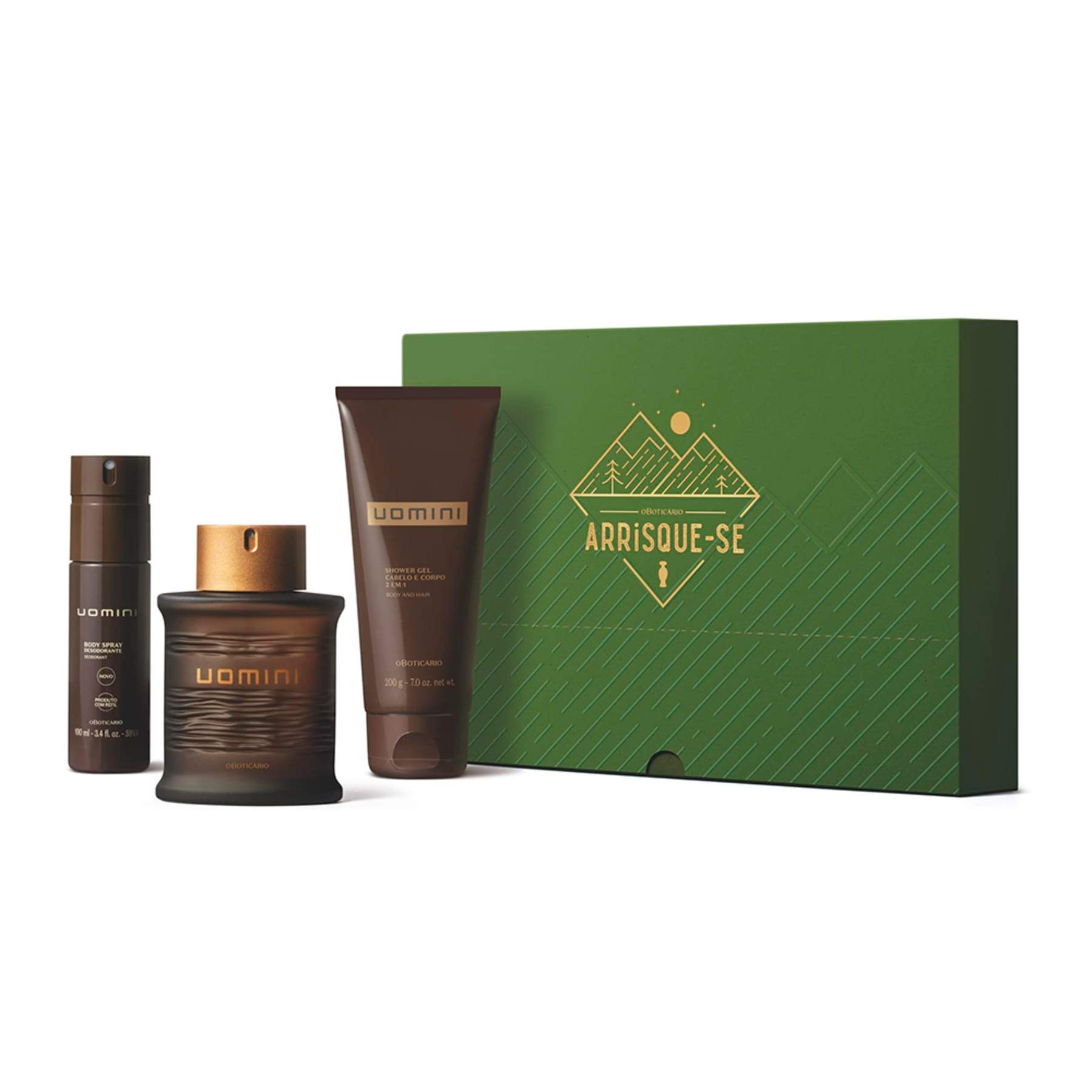 Kit Kit Homme : Déodorant Cologne 100 ml + Gel Douche 200 g + Spray Corps 100 ml - o Boticario