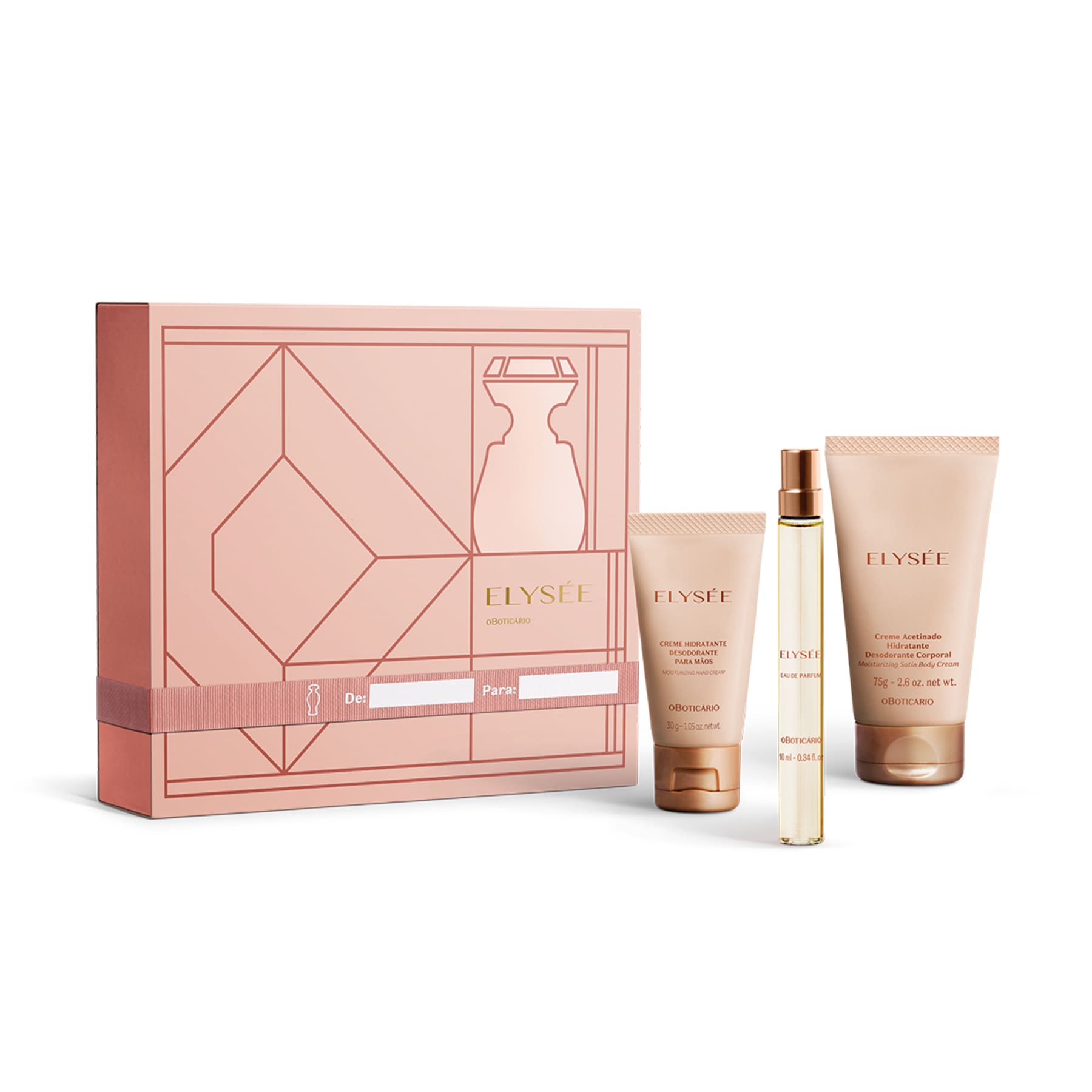 Kit Gift Elysée: Eau De Parfum 10ml + Cream Cream Body 75g + Selling Cream For 30g Hands