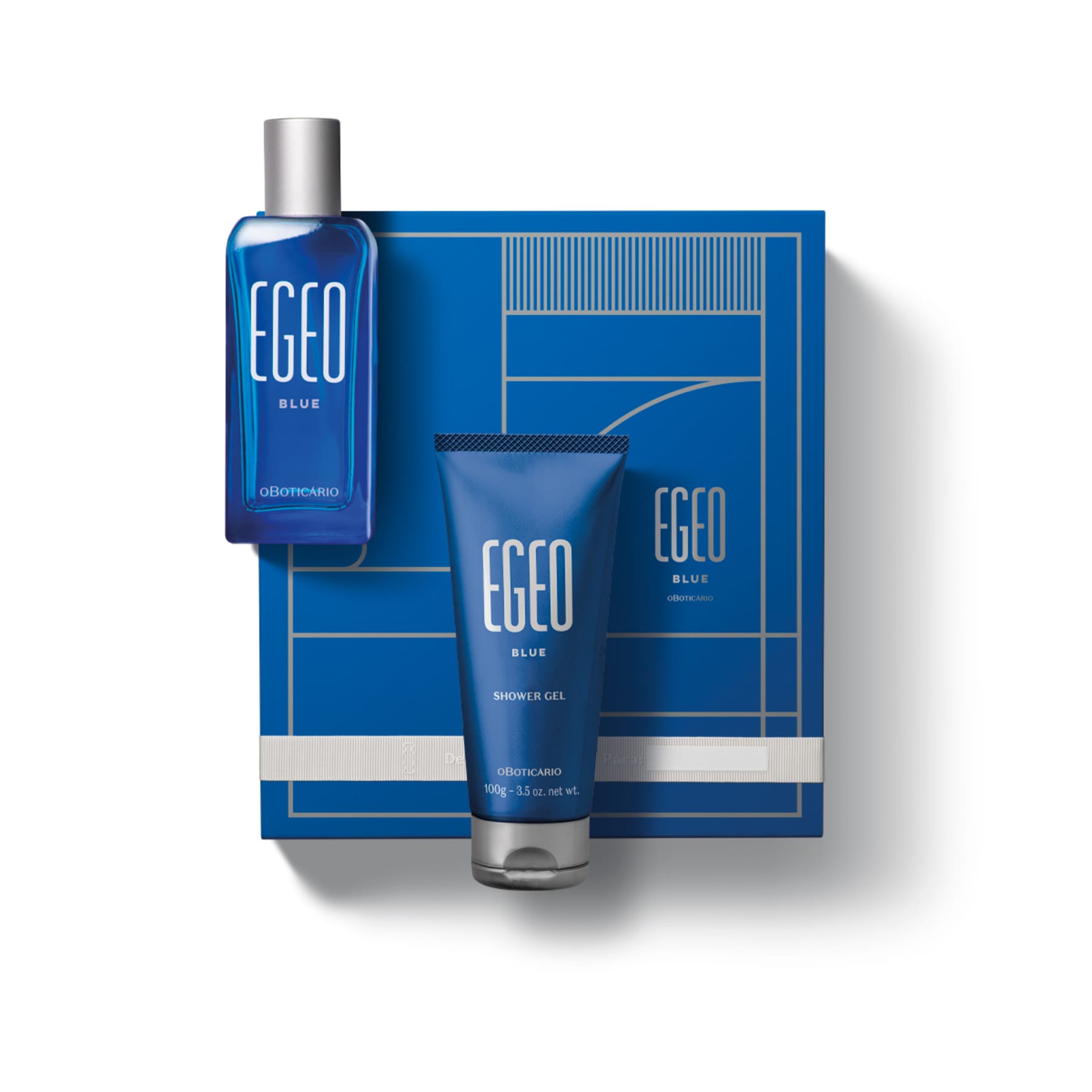 Kit Gift Egeo Blue: Deodorant Cologne 50ml + Shower Gel 100g - o Boticario