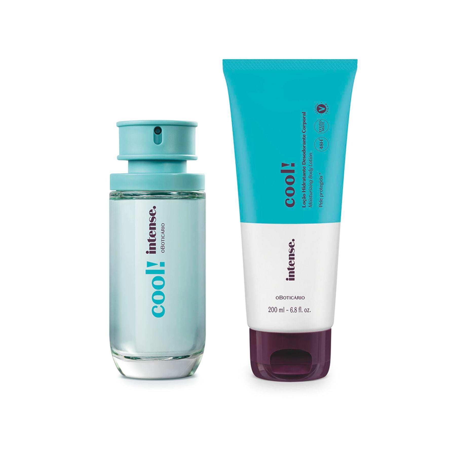 Kit Intense Cool!: Deodorant Cologne 50ml + Body Lotion 200ml - o Boticario