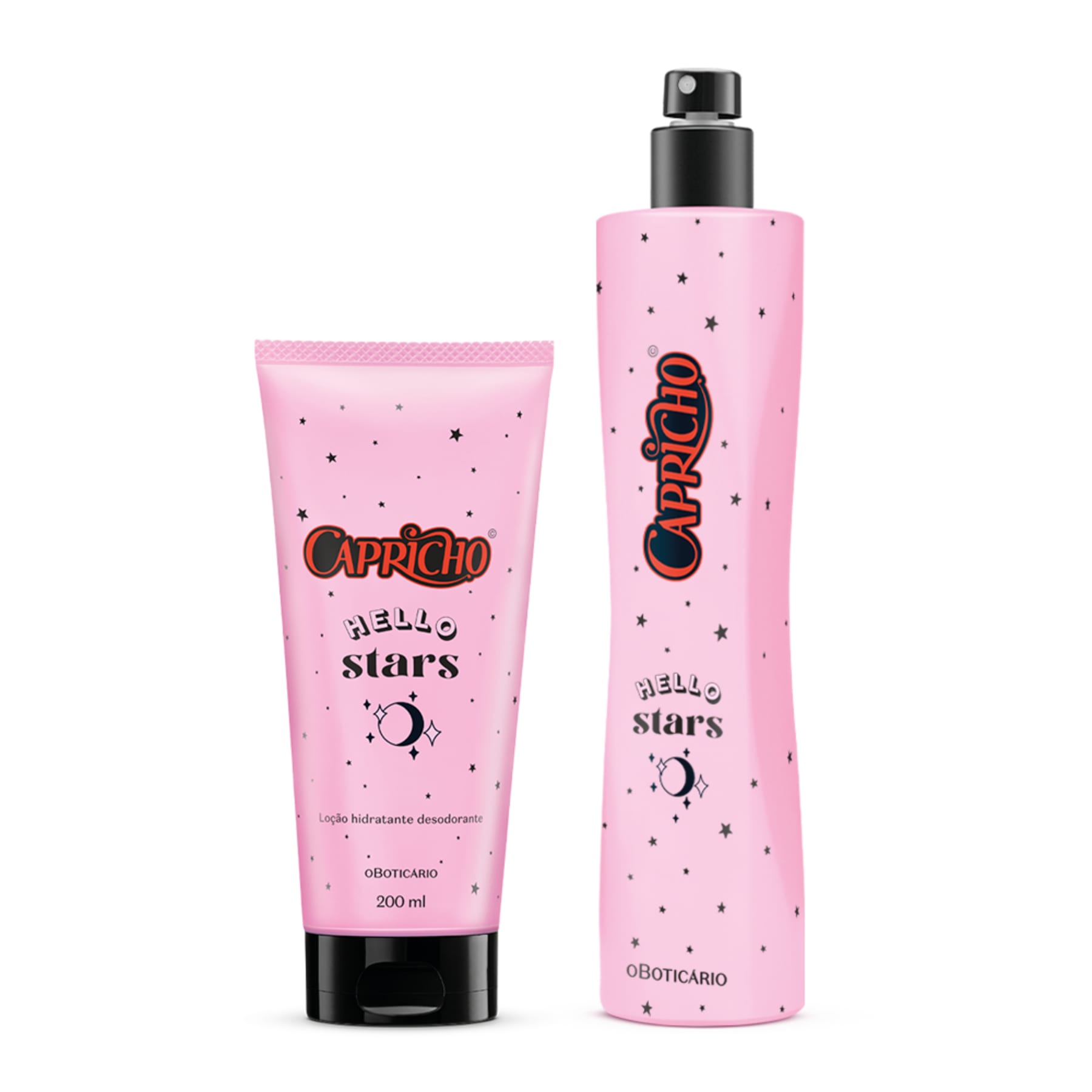 Kit Capricho Hello Stars: Deodorant Cologne 50ml + Body Lotion 200ml