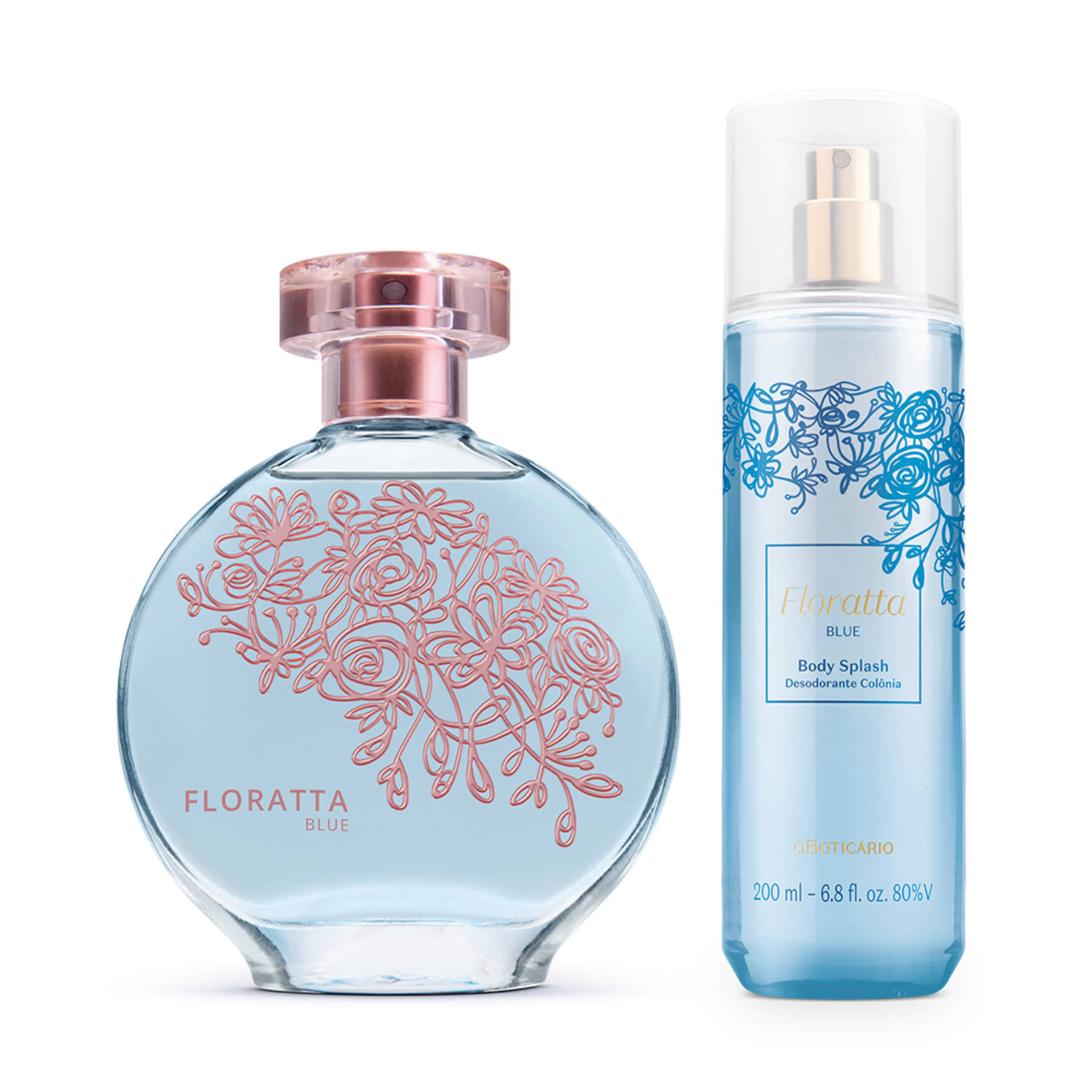 Kit Floratta Blue: Deodorant Cologne 75ml + Body Splash 200ml