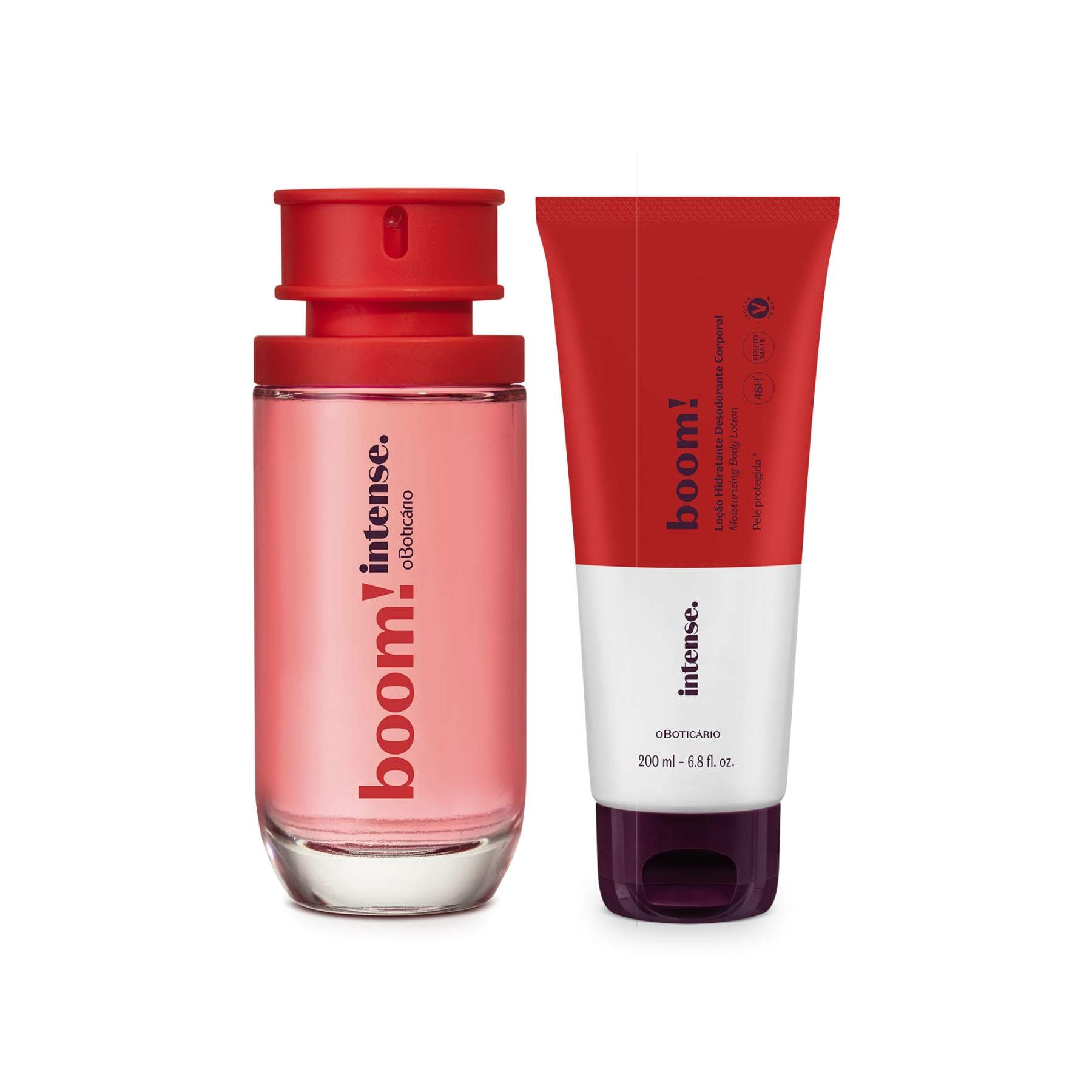 Kit Intense Boom!: Deodorant Cologne 50ml + Body Lotion 200ml - o Boticario