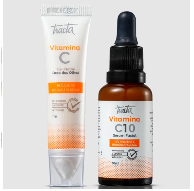 Kit de soins du visage anti-âge et antioxydant à la vitamine C Tracta, 2 pièces