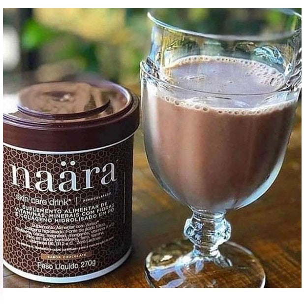 Poudre de collagène saveur chocolat Boisson de beauté naturelle pour soins de la peau 270 g - Naara