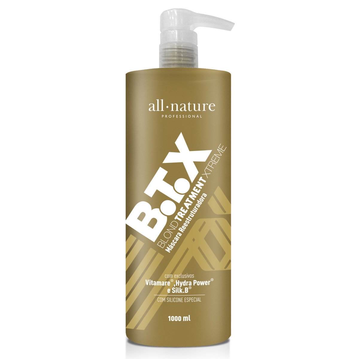 All Nature Brazilian Keratin Treatment Advance Botox Blond Control Restructuring Xtreme Hair Mask 1000ml - All Nature