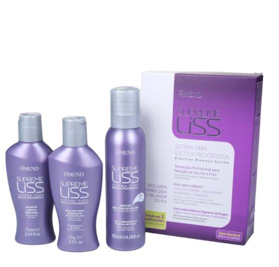 Amend Brazilian Keratin Treatment Supreme Liss Carbocysteine Argan Supreme Progressive Kit 3 Products - Amend