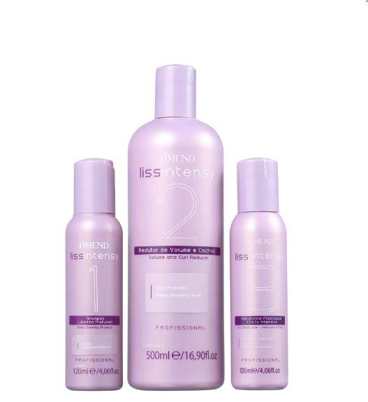 Amend Brazilian Keratin Treatment Volume Curl Reducing System Progressive Effect Treatment Kit 3 Products - Amend