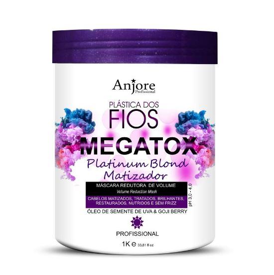 Anjore Brazilian Keratin Treatment Volume Reduction Btox Toning Violet Megatox Plastic Wires Hair Mask 1kg - Anjore