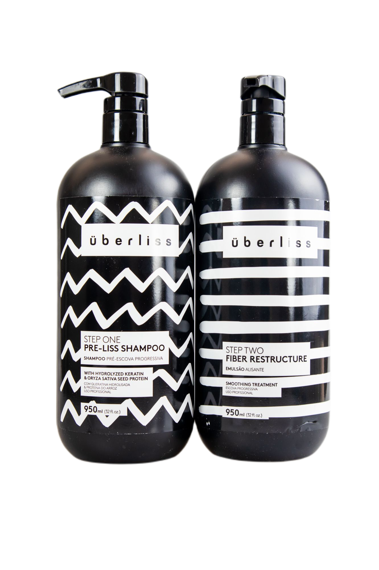 Avlon Brazilian Keratin Treatment Professional Brazilian Uberliss Smoothing Treatment Formol Free 2x950ml - Avlon