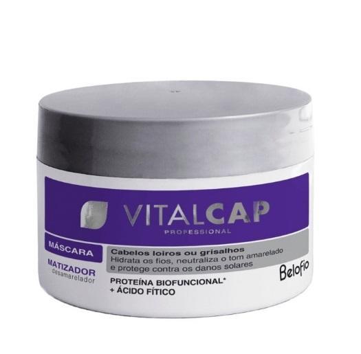 BeloFio Hair Mask Professional Vitalcap Grey Blond Hair Anti Yellow Tinting Mask 250g - BeloFio